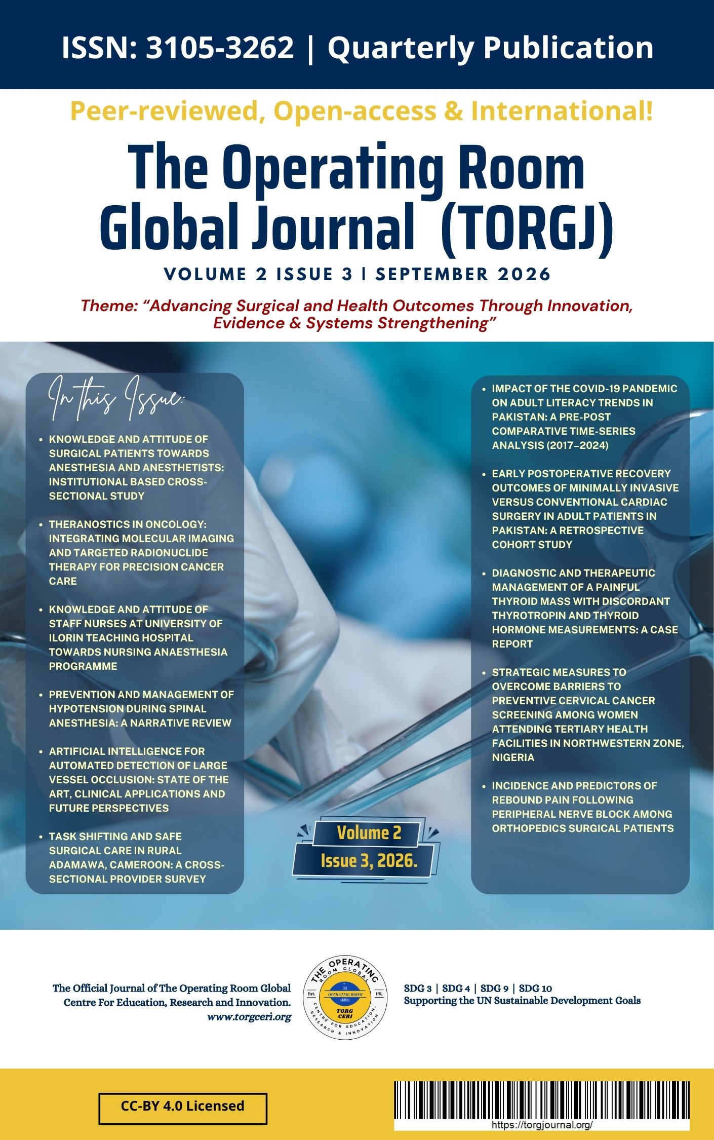 The Operating Room Global Journal Volume 2 Issue 3 September 2026 cover